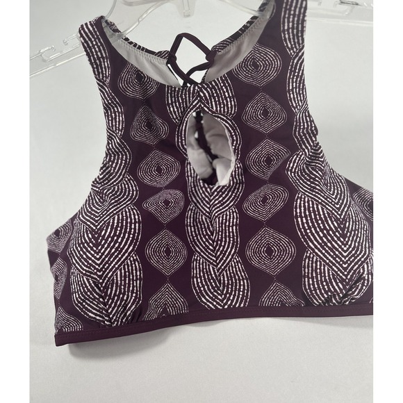 Raisin Curves Bikini Top/Sports Bra Marroon‎ White Cups No Wire Size 22w - Picture 2 of 9